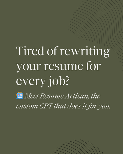 Resume Artisan GPT Guide