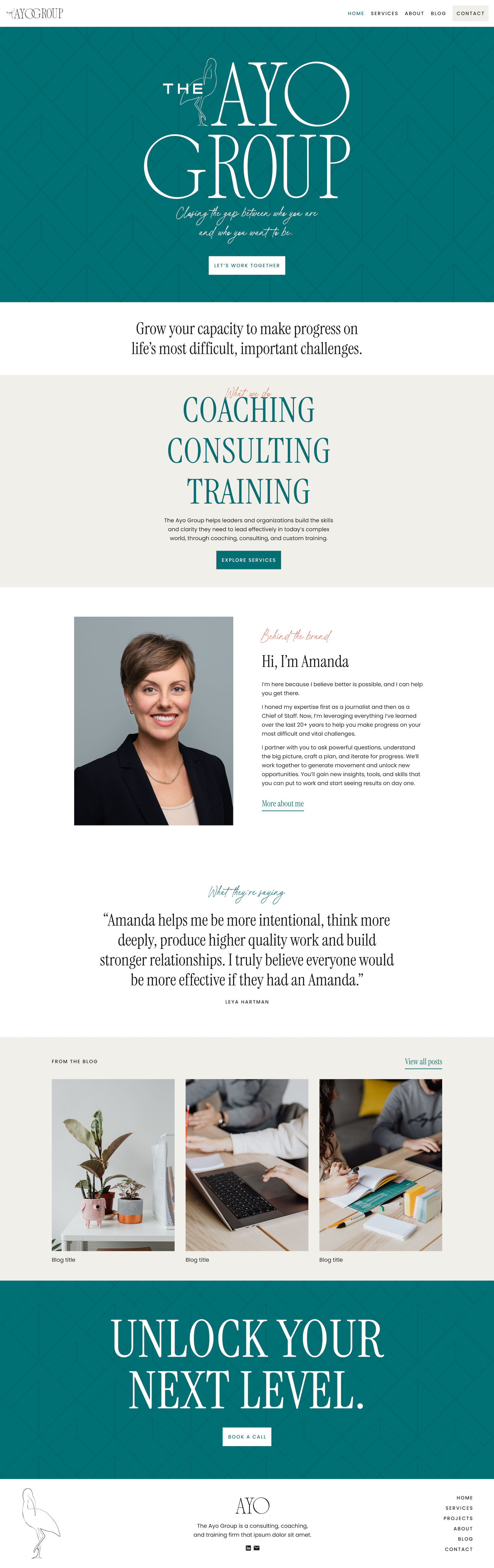 The redesigned homepage