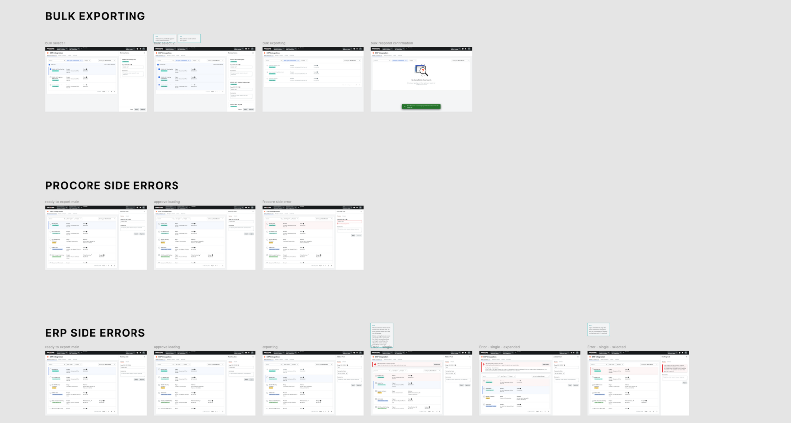Bulk review and error handling designs